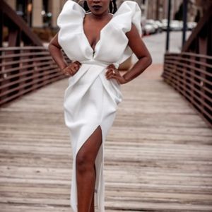 Off white spectacular dress